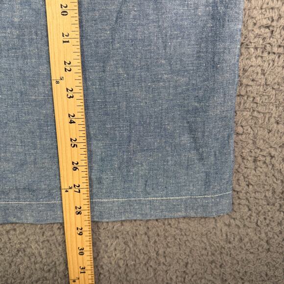 Wallace & Barnes Chambray 4-Pocket Camp Shirt Mens M Loop Collar Guayabera - Picture 9 of 10